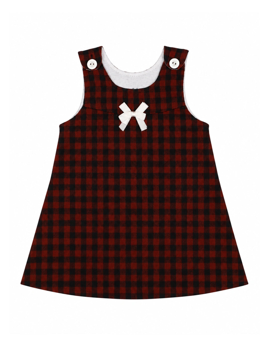 Baby Girl Winter 2 Piece Suit Checked Off White and Maroon at Zubaidas Official Pakistan