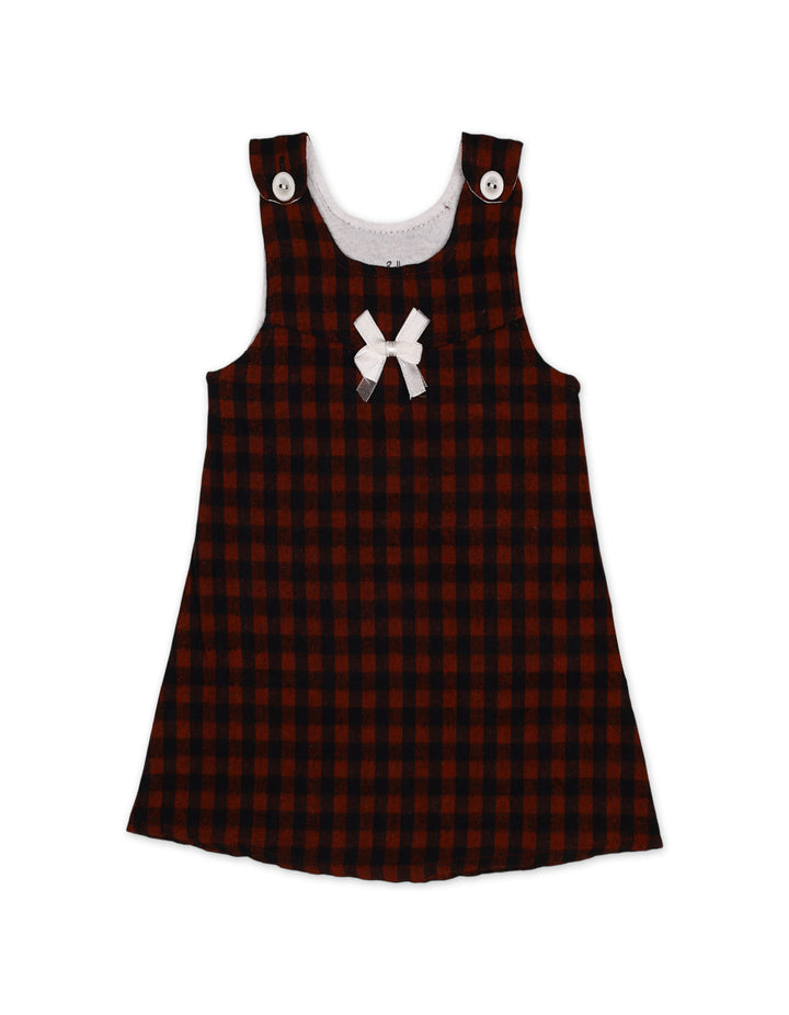 Baby Girls Winter 2 Piece Suit Checked Off White and Maroon at Zubaidas Best Online Baby and Kids Store in Pakistan