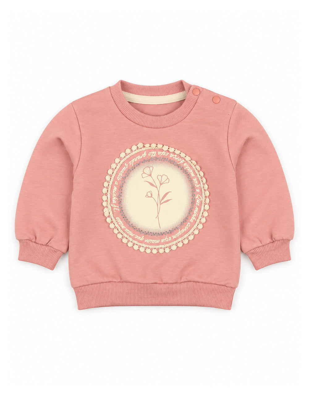 Baby Girl Winter 2 Piece Suit Floral Pink at Zubaidas Official Pakistan