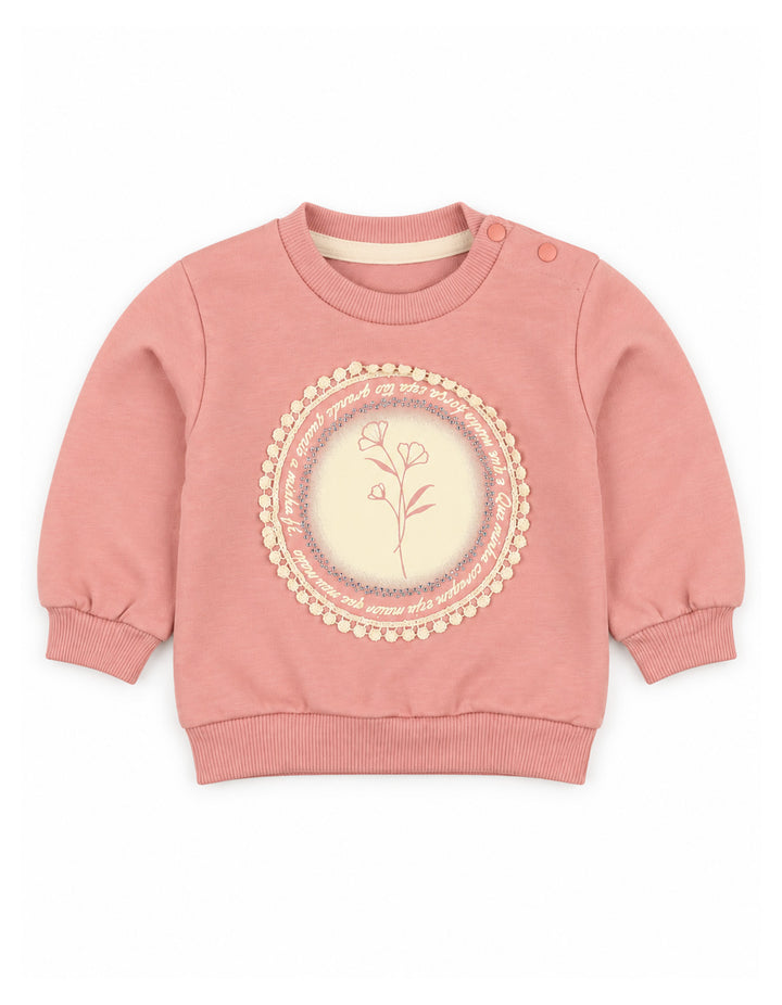 Baby Girl Winter 2 Piece Suit Floral Pink at Zubaidas Official Pakistan