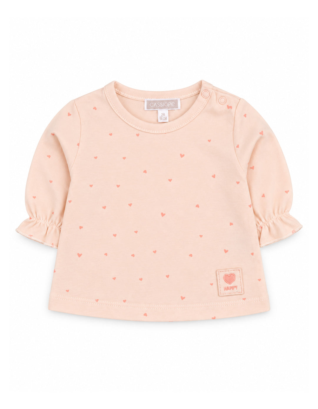 Baby Girl Winter 2 Piece Suit Set Heart Print Peach at Zubaidas Official Pakistan