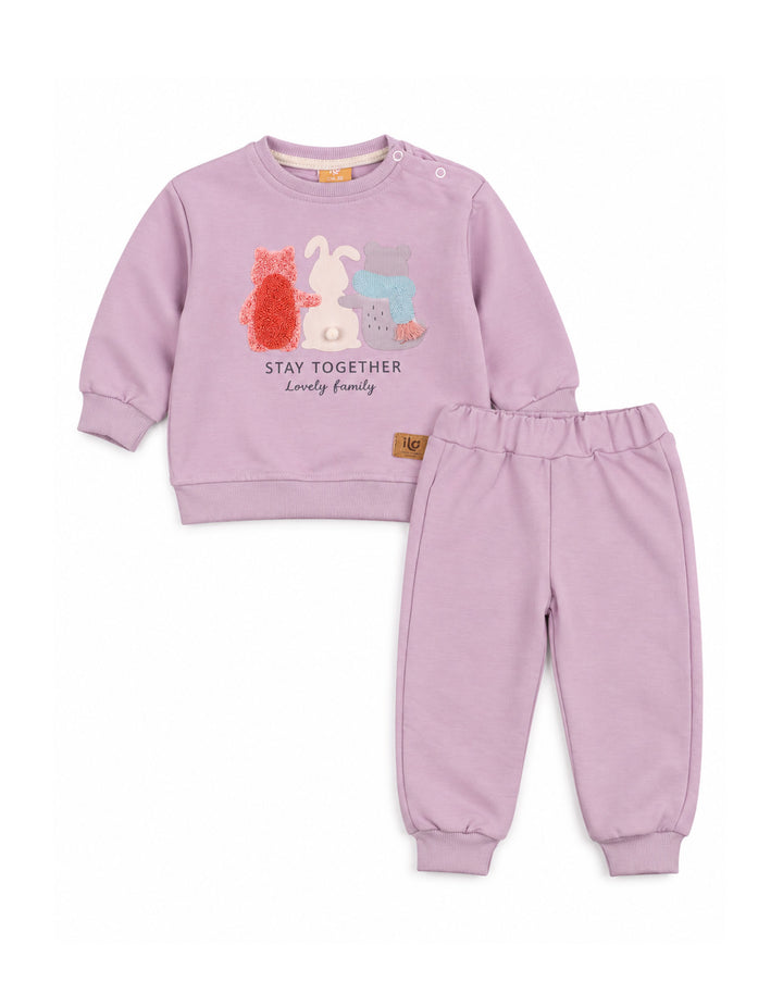 Baby Girl Winter 2 Piece Suit Stay Together Lilac at Zubaidas