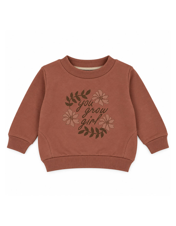 Baby Girl Winter 3 Piece Suit Floral Brown at Zubaidas Official Pakistan