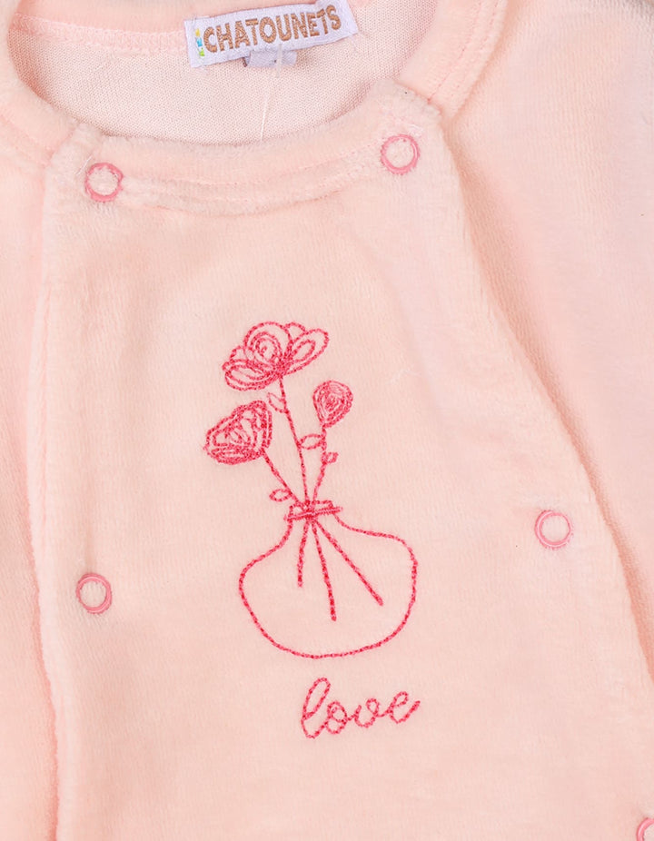 Baby Girl Winter Clothes Bambies Floral Love Pink at Zubaidas Pakistan