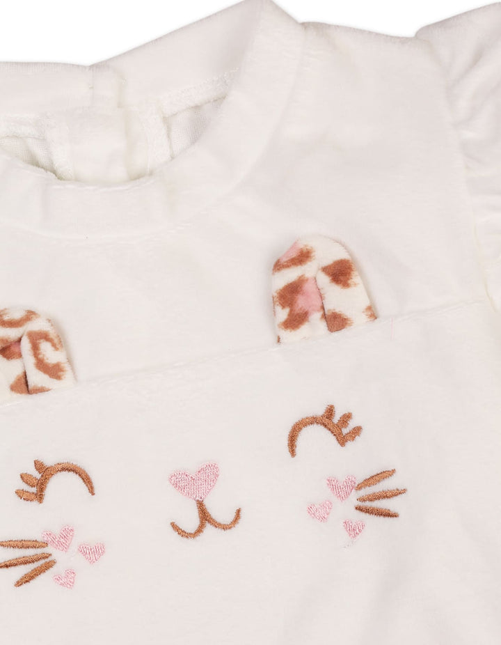 Baby Girl Winter Clothing Sets Featuring Animal Print Bambies Cream and Brown at Zubaidas Official