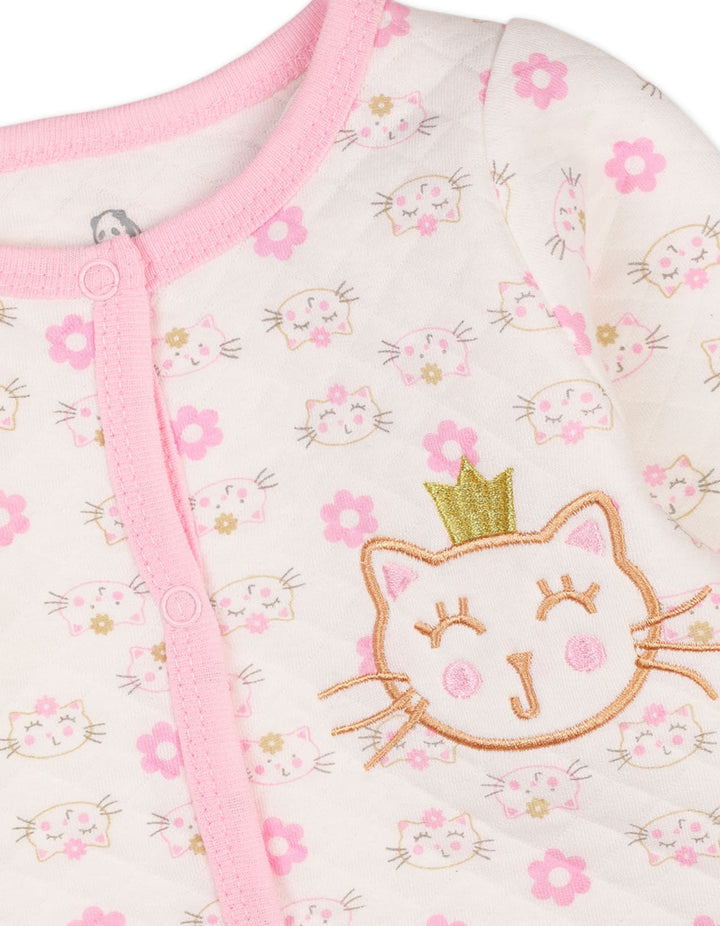 Baby Girl Winter Outfits Bambies Cat Embroidered Floral at Zubaidas Pakistan