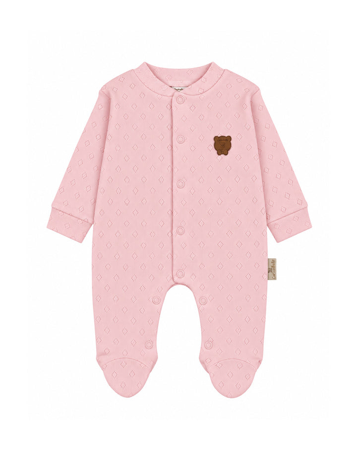 Baby Girl Winter Romper with Cap Bear Pink at Zubaidas Online Pakistan