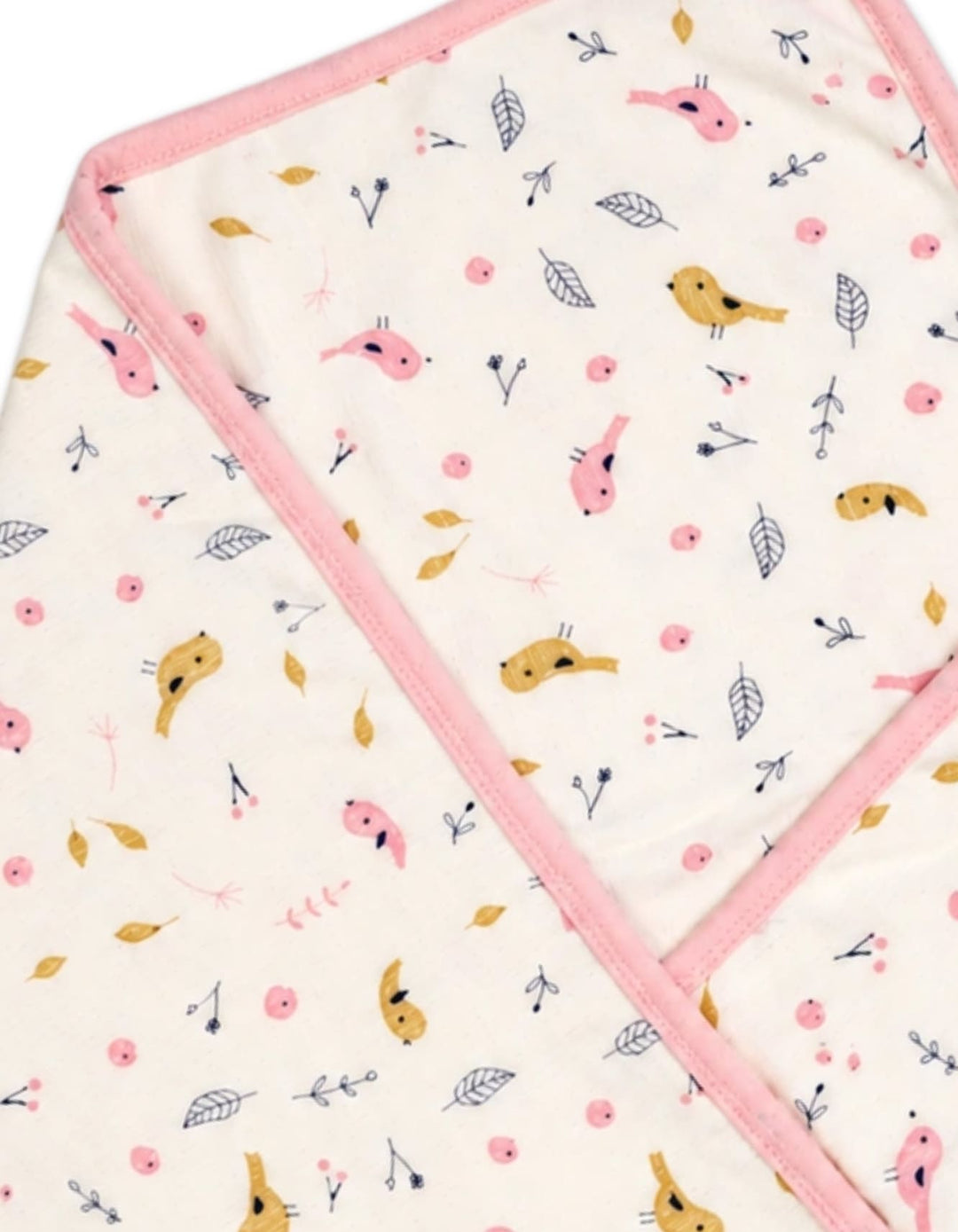 Baby Girl Wrapping Sheet Bird Off White and Pink at Zubaidas Official Pakistan