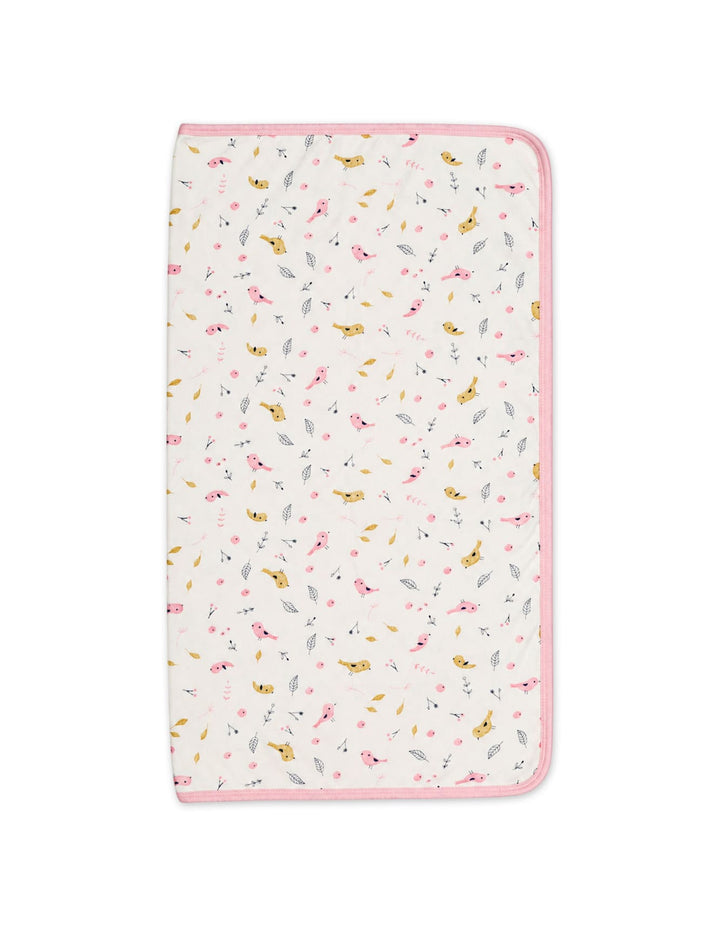 Baby Girl Wrapping Sheet Bird Off White and Pink at Zubaidas Online Pakistan