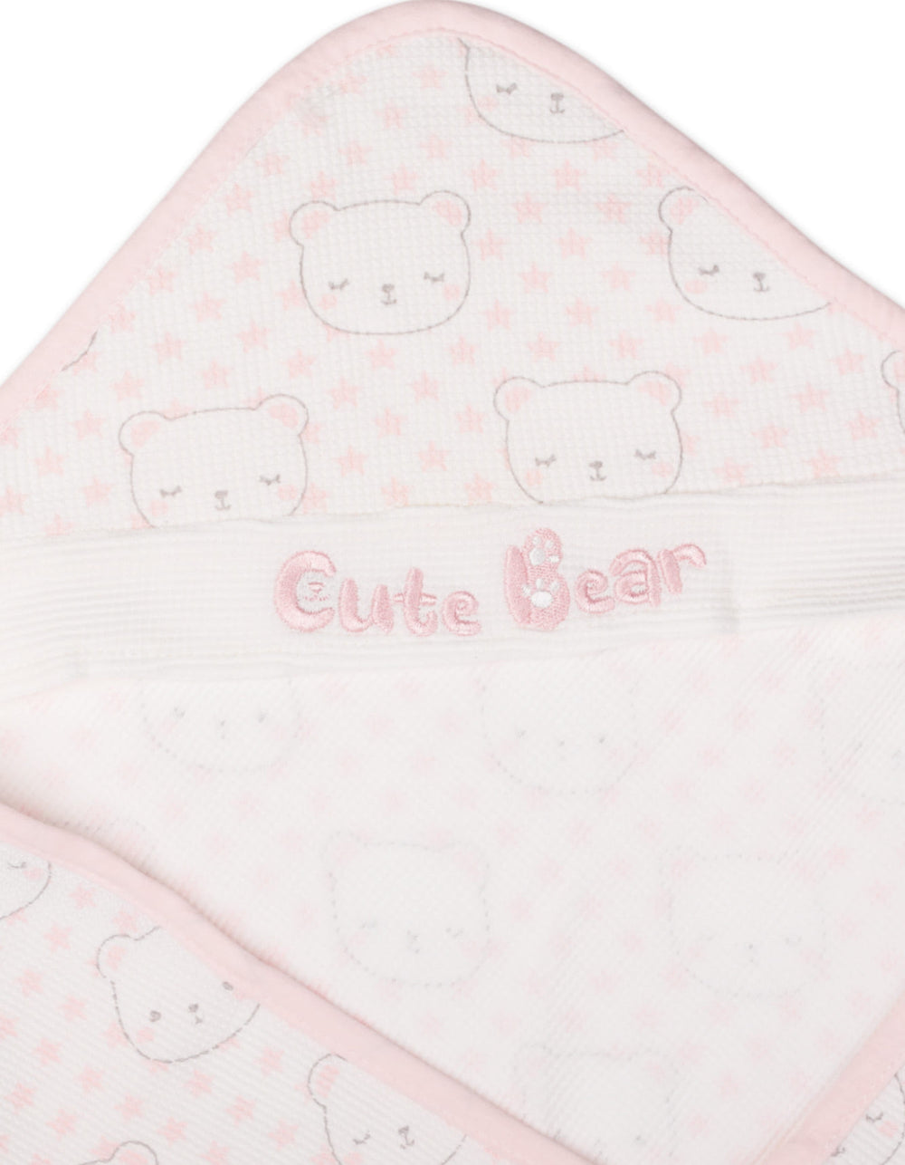 Baby Girl Wrapping Sheet Cute Bear Pink at Zubaidas Official Pakistan