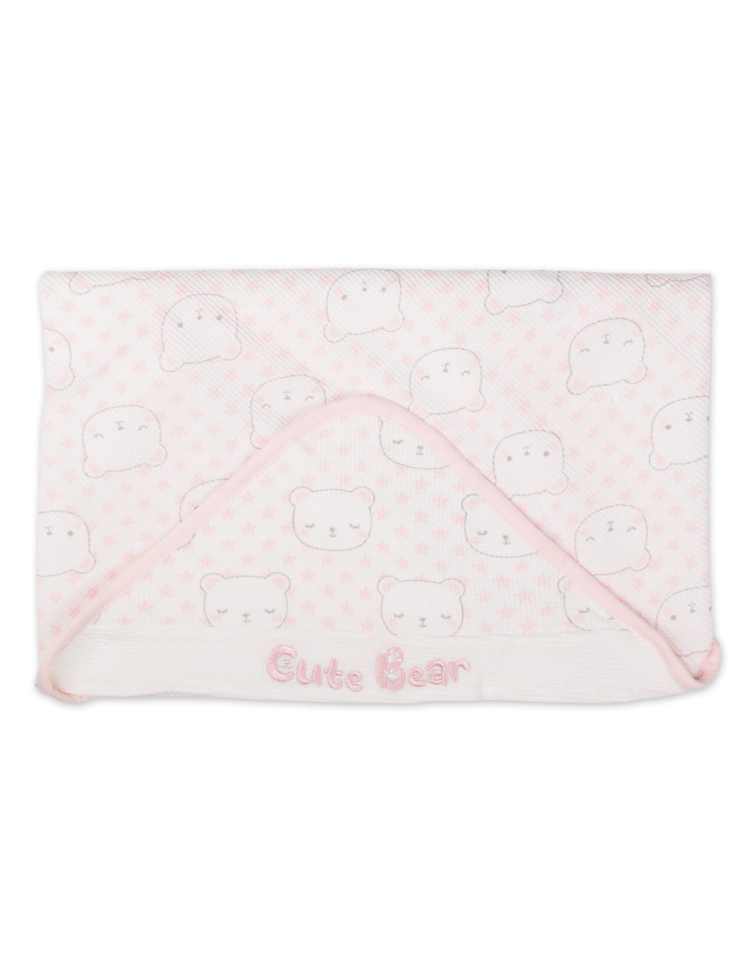Baby Girl Wrapping Sheet Cute Bear Pink at Zubaidas Online Pakistan