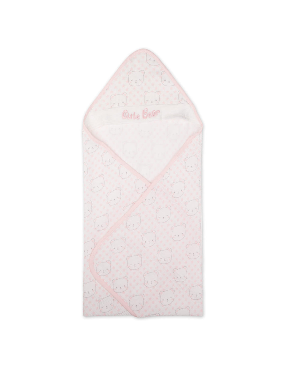 Baby Girl Wrapping Sheet Cute Bear Pink at Zubaidas