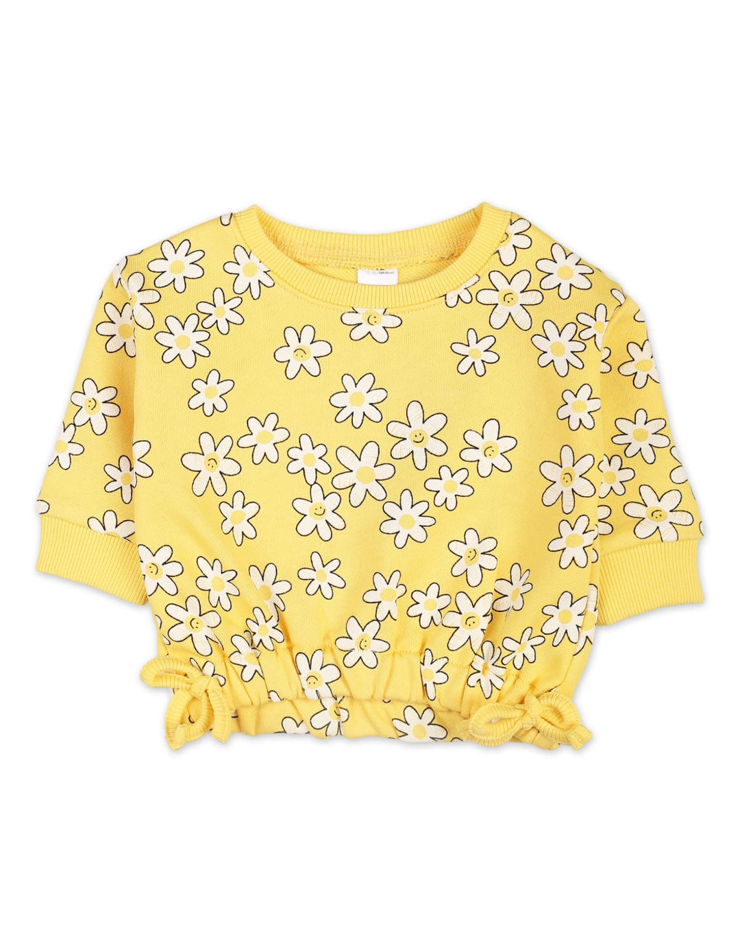 Baby Girls 2 Pieces Winter Clothes Bambies Floral Yellow and Cream at Zubaidas Pakistan