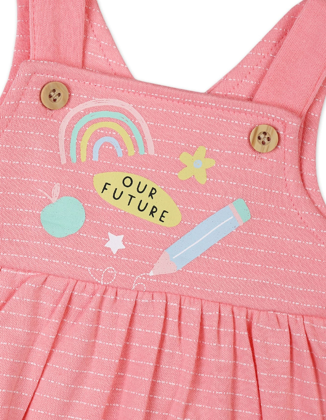 Baby Girls 2 Pieces Winter Pinafore Dress Set Bambies Our Future Pink at Zubaidas - Pakistan's No. 1 and most trusted baby and kids store for over 50 years