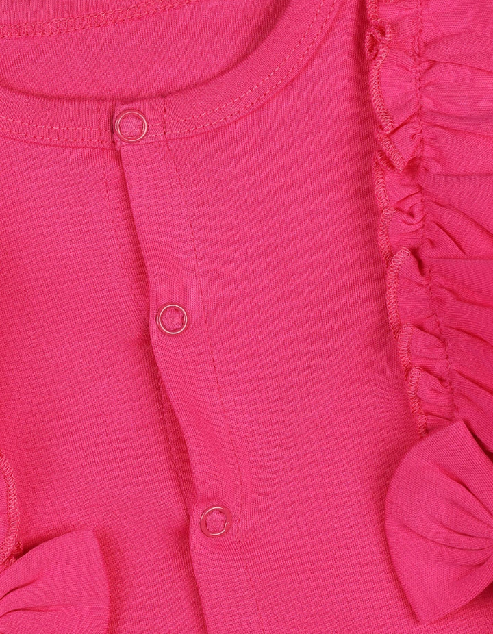 Baby Girls 2 Pieces Winter Romper Set with Headband Bambies Shocking Pink at Zubaidas Online Baby Store Pakistan