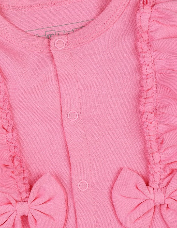 Baby Girls 2 Pieces Winter Rompers Set with Headband Bambies Pink at Zubaidas Online Baby Store Pakistan