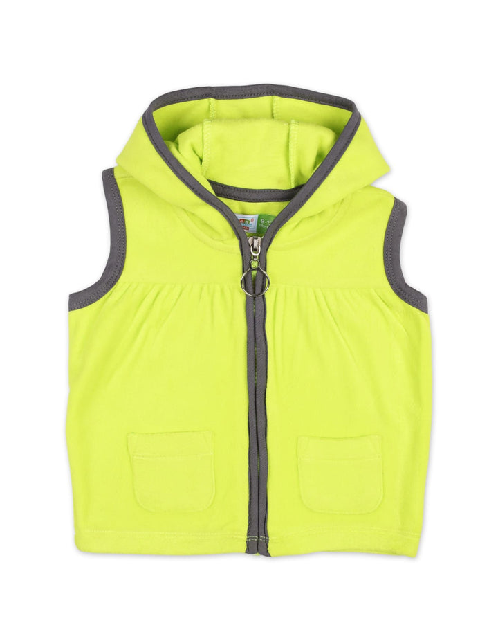 Baby Girls 2 Pieces Winter Set Bodysuits with Vests Bambies Neon Green at Zubaidas Pakistan