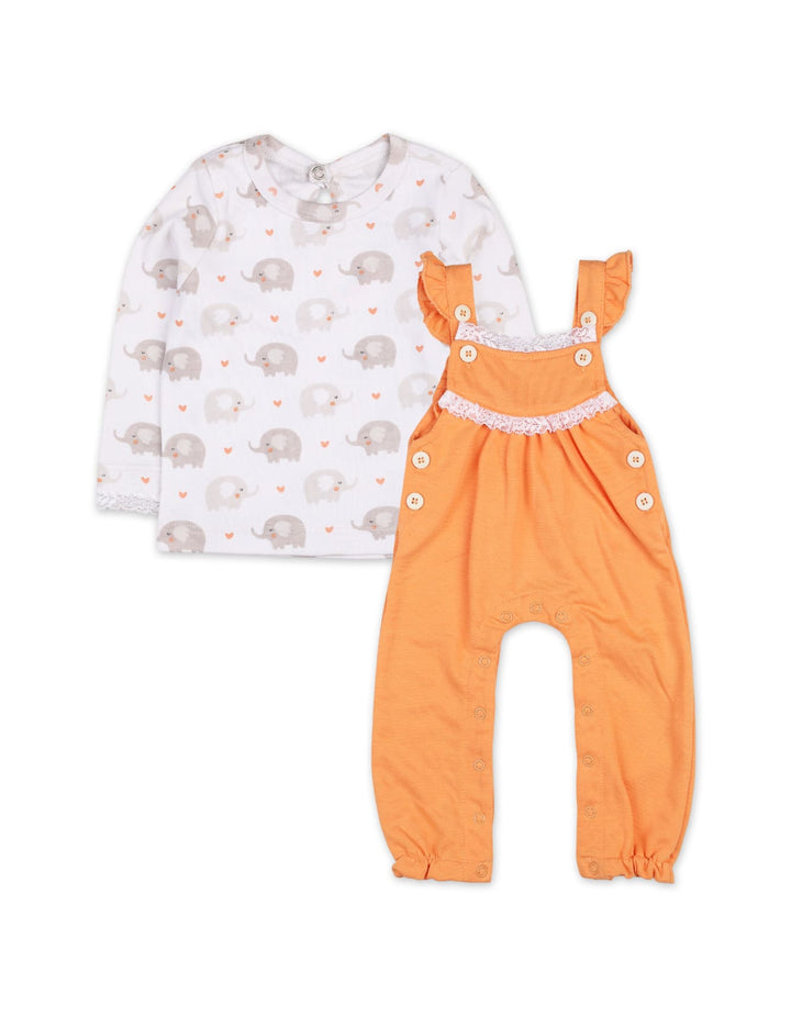 Baby Girls 2 Pieces Winter Suit Bambies Elephant Orange at Zubaidas