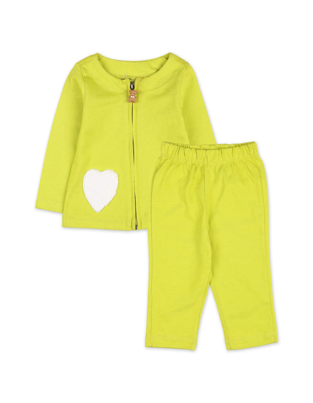 Baby Girls 2 Pieces Winter Suit Bambies Hearts Lime Green at Zubaidas