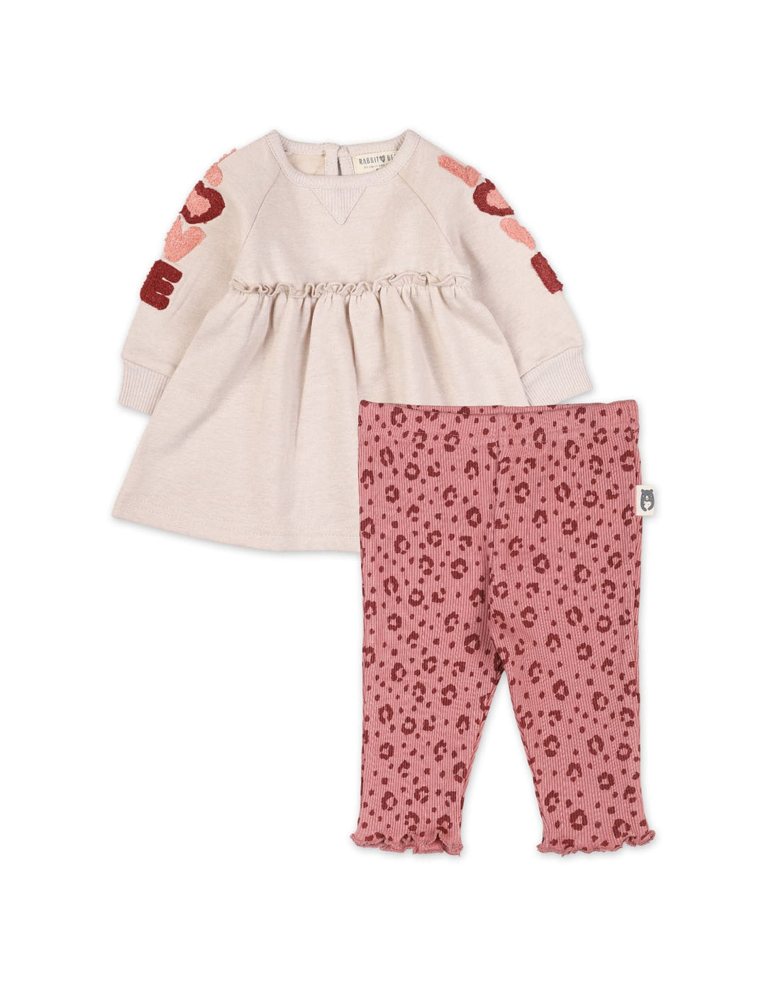 Baby Girls 2 Pieces Winter Suit Sets Bambies Beige and Pink at Zubaidas