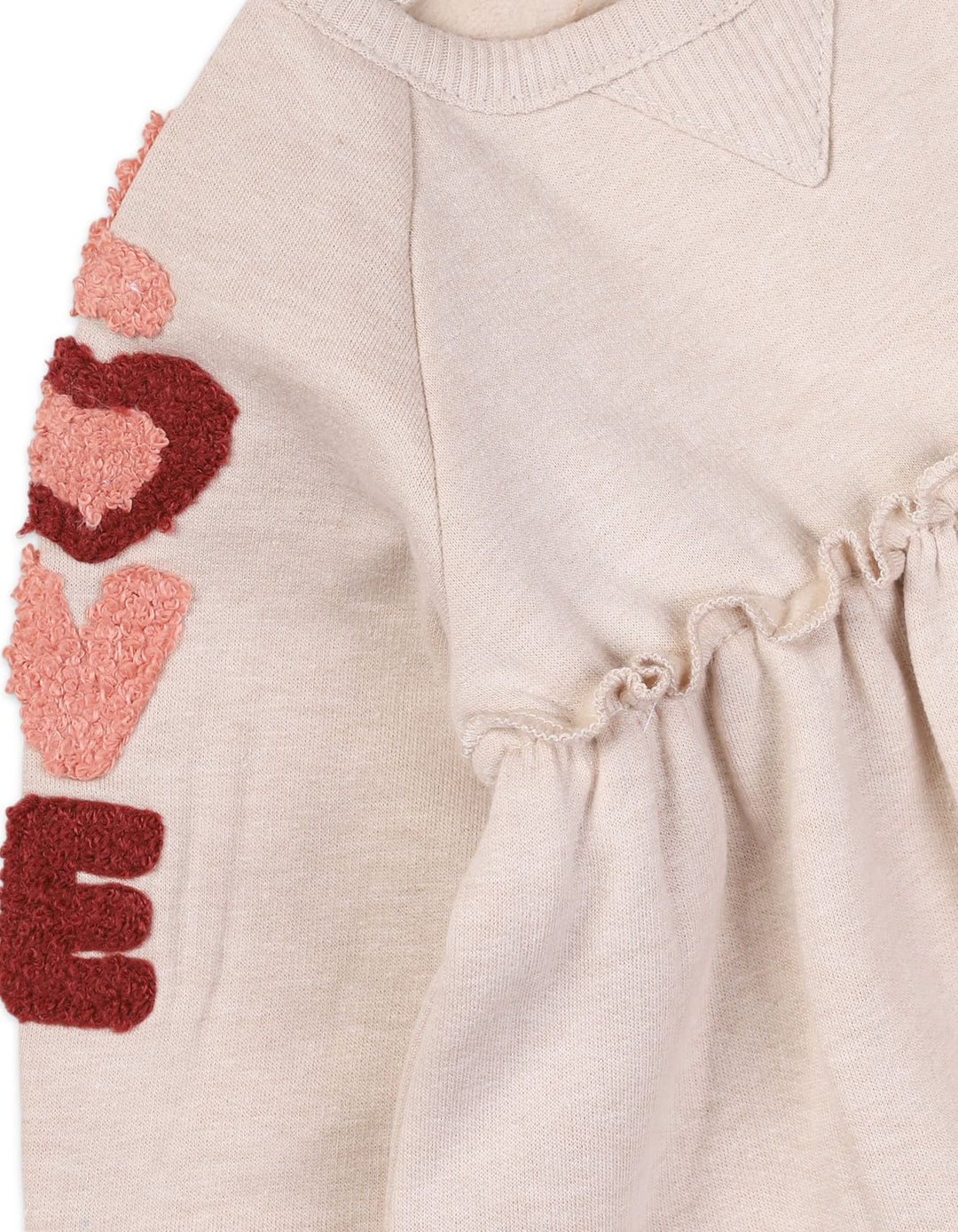 Baby Girls 2 Pieces Winter Suit Sets Bambies Beige and Pink at Zubaidas Official Pakistan