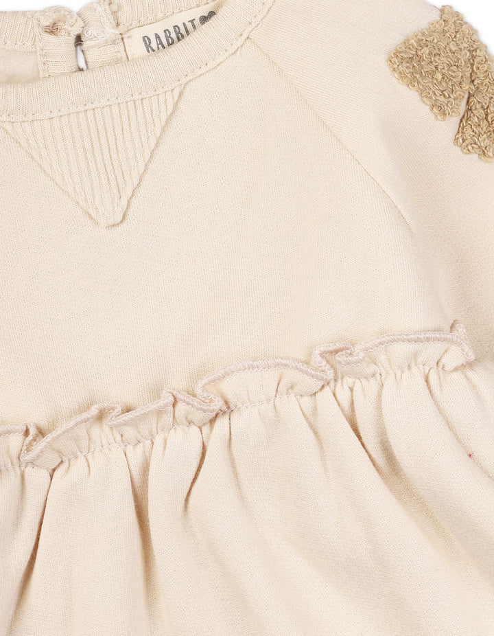 Baby Girls 2 Pieces Winter Suit Sets Bambies Cream and Camel at Zubaidas - Pakistan’s No. 1 and most trusted baby and kids store for over 50 years