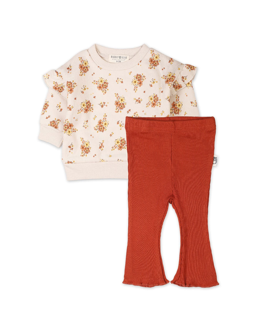 Baby Girls 2 Pieces Winter Suit Sets Bambies Cream and Rust at Zubaidas