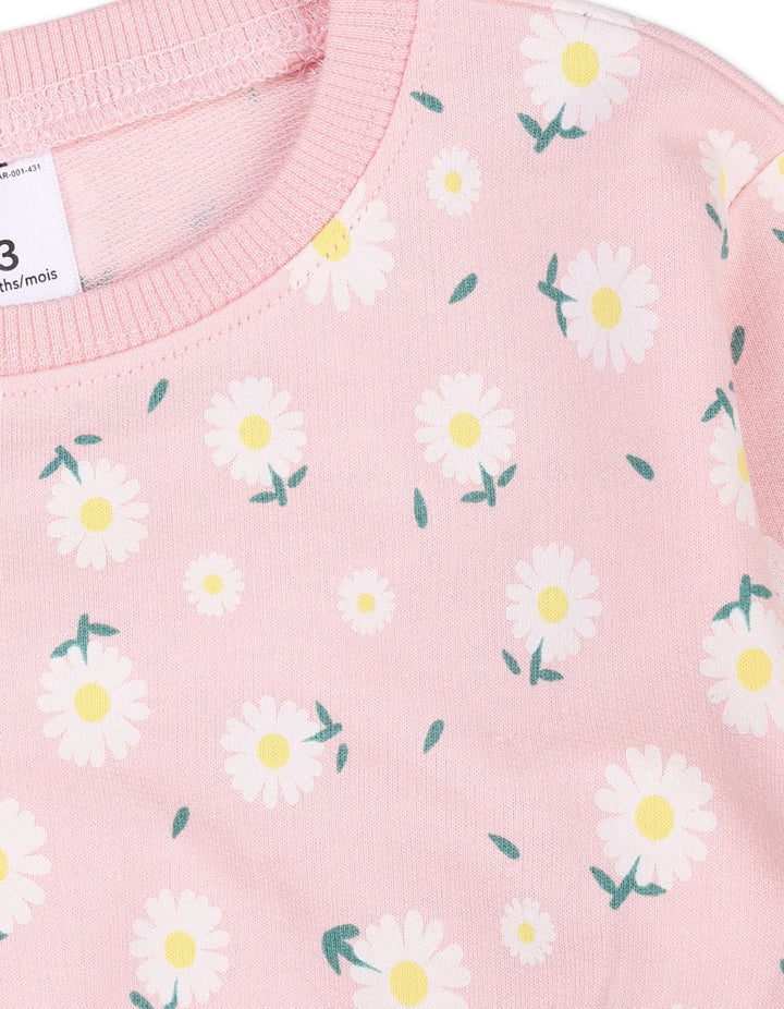 Baby Girls 2 Pieces Winter Suit Sets Bambies Floral Pink and Cream at Zubaidas - Pakistan’s No 1 and most trusted baby and kids store for over 50 years