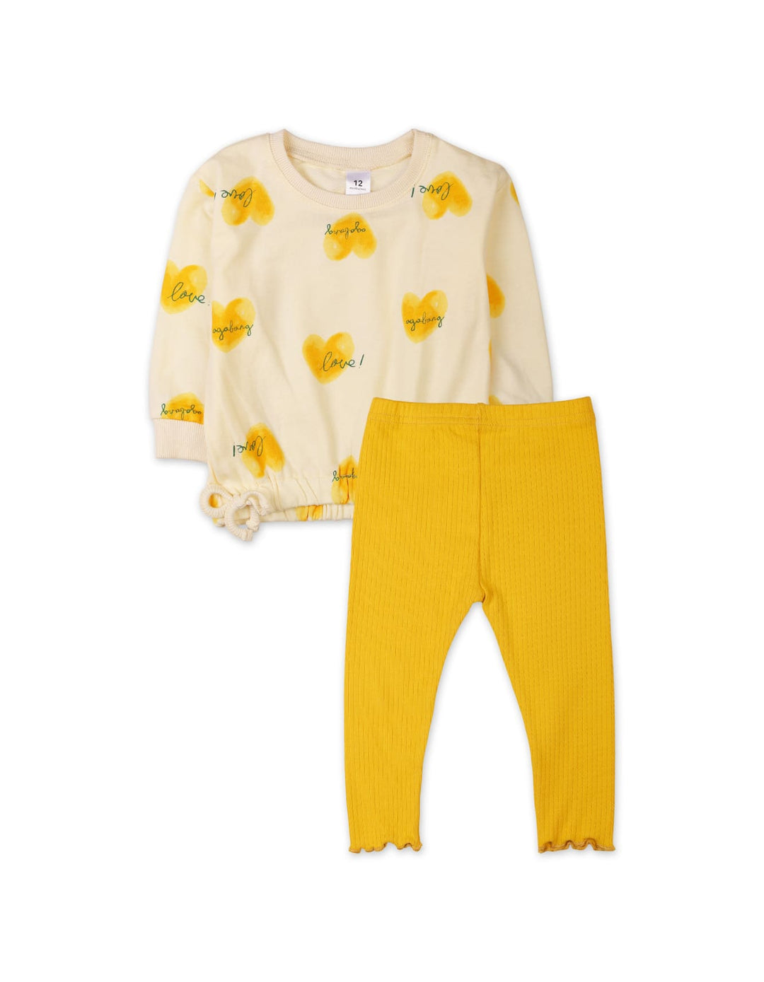 Baby Girls 2 Pieces Winter Suit Sets Bambies Yellow and Cream at Zubaidas
