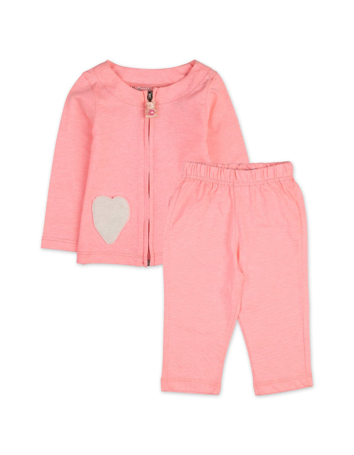 Baby Girls 2 Pieces Winter Suits Bambies Hearts Light Pink at Zubaidas