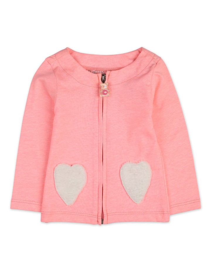 Baby Girls 2 Pieces Winter Suits Bambies Hearts Light Pink at Zubaidas Pakistan