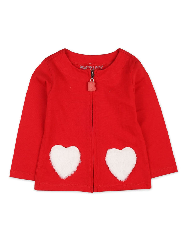 Baby Girls 2 Pieces Winter Suits Bambies Hearts Red at Zubaidas Pakistan