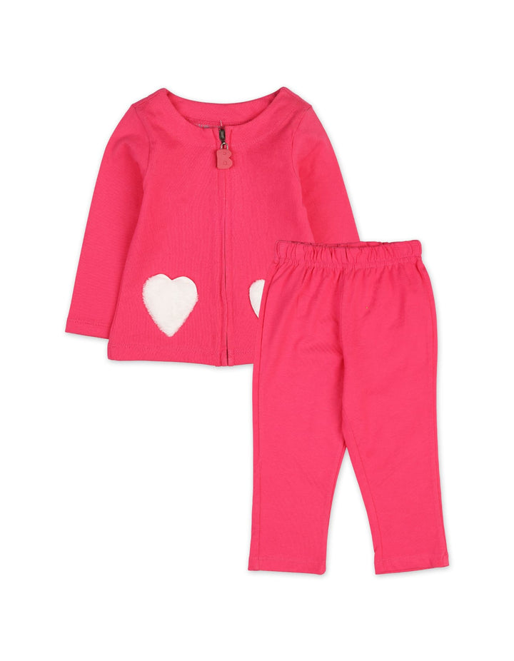 Baby Girls 2 Pieces Winter Suits Bambies Shocking Pink at Zubaidas