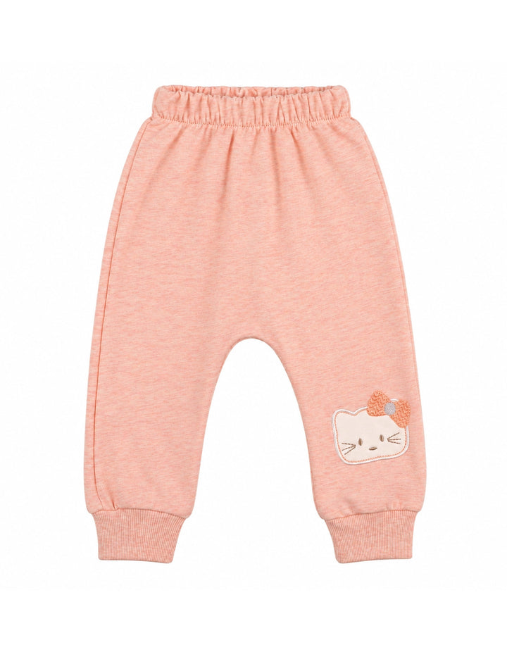 Baby Girls 3-Piece Winter Suit Set with Lovely Cat Hooded Vest and Sweatshirt Peach and White at Zubaidas Best Online Baby Kids and Moms Store in Pakistan