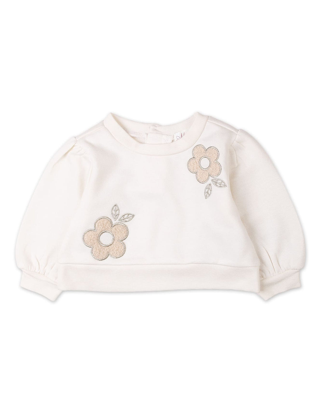 Baby Girls 3 Pieces Winter Clothes Bambies Floral Cream and Beige at Zubaidas Pakistan