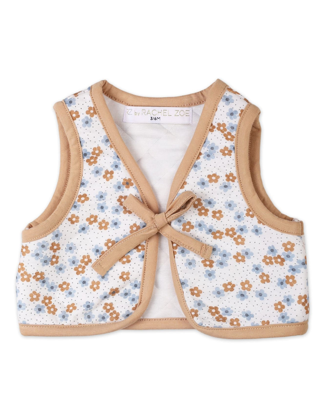 Baby Girls 3 Pieces Winter Clothes Bambies Floral Light Brown and Blue at Zubaidas Official Pakistan