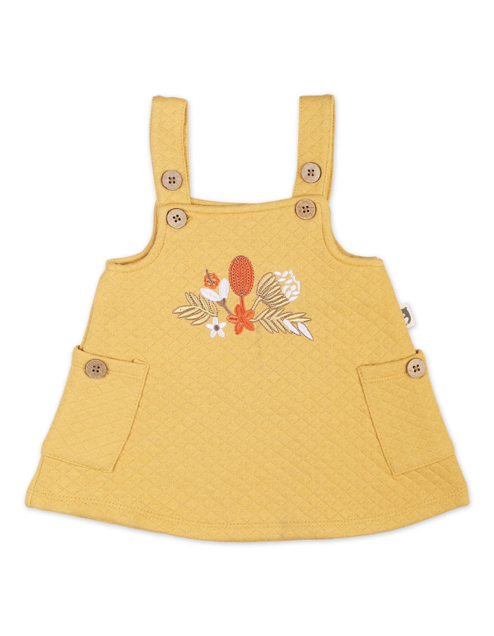 Baby Girls 3 Pieces Winter Clothes Bambies Floral Mustard at Zubaidas Official Pakistan