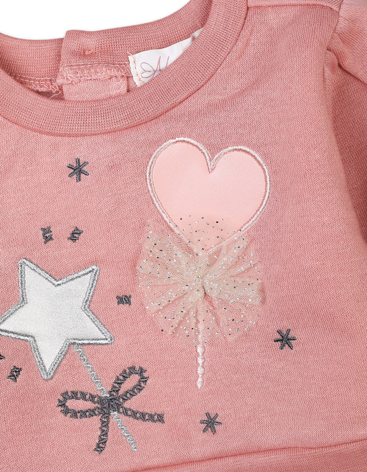 Baby Girls 3 Pieces Winter Outfit Bambies Pink and Beige at Zubaidas Official Online Baby Store Pakistan