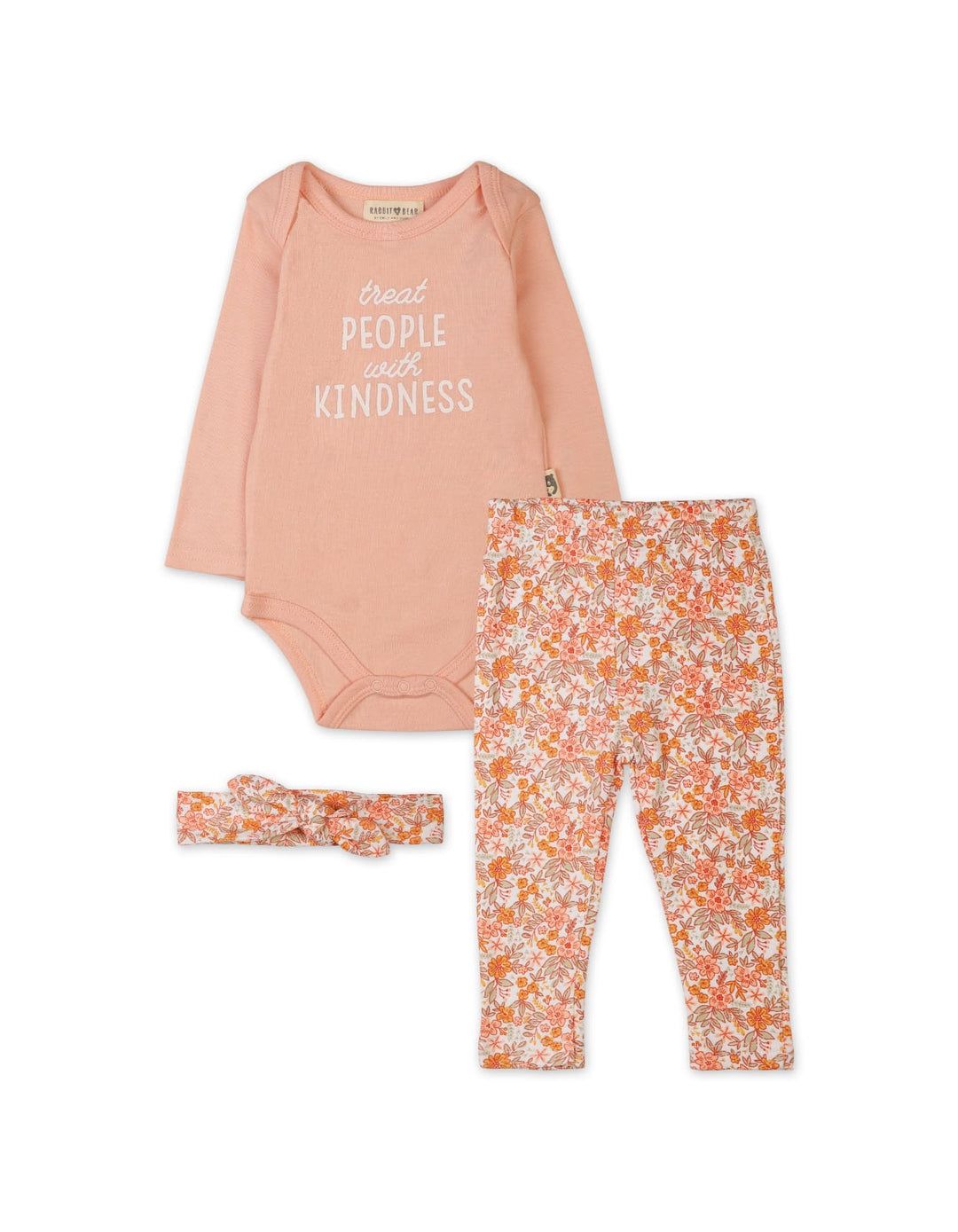 Baby Girls 3 Pieces Winter Outfit Sets Bambies Floral Peach at Zubaidas