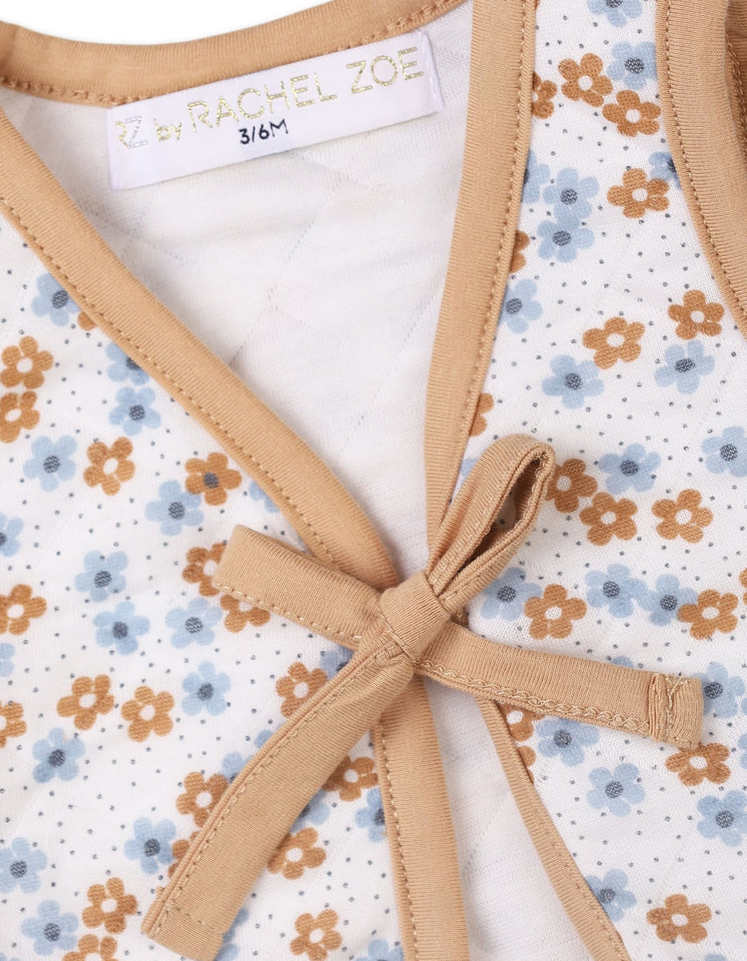 Baby Girls 3 Pieces Winter Outfits Bambies Floral Light Brown and Blue at Zubaidas Best Online Baby Store Pakistan