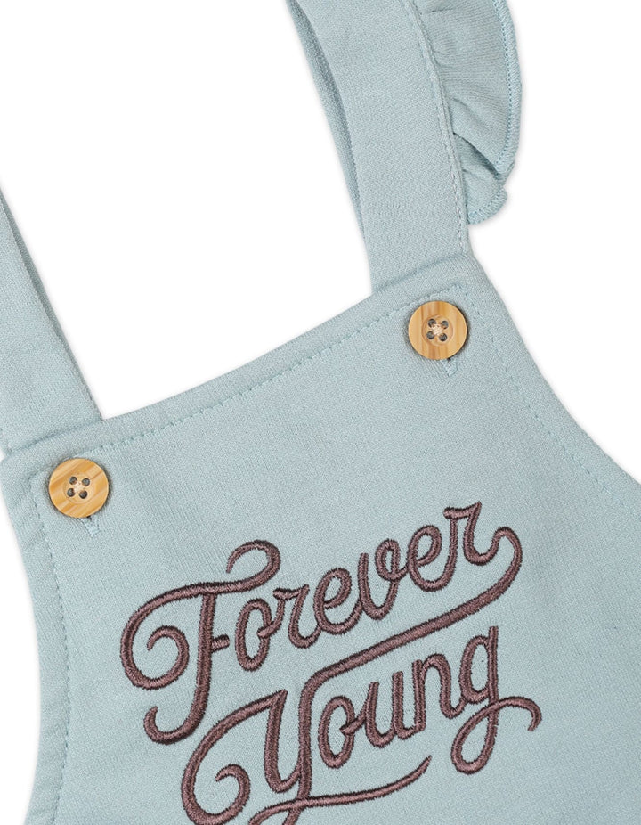 Baby Girls 3 Pieces Dungaree Winter Suit Sets Bambies Beige and Mint at Zubaidas Best Online Baby Store Pakistan