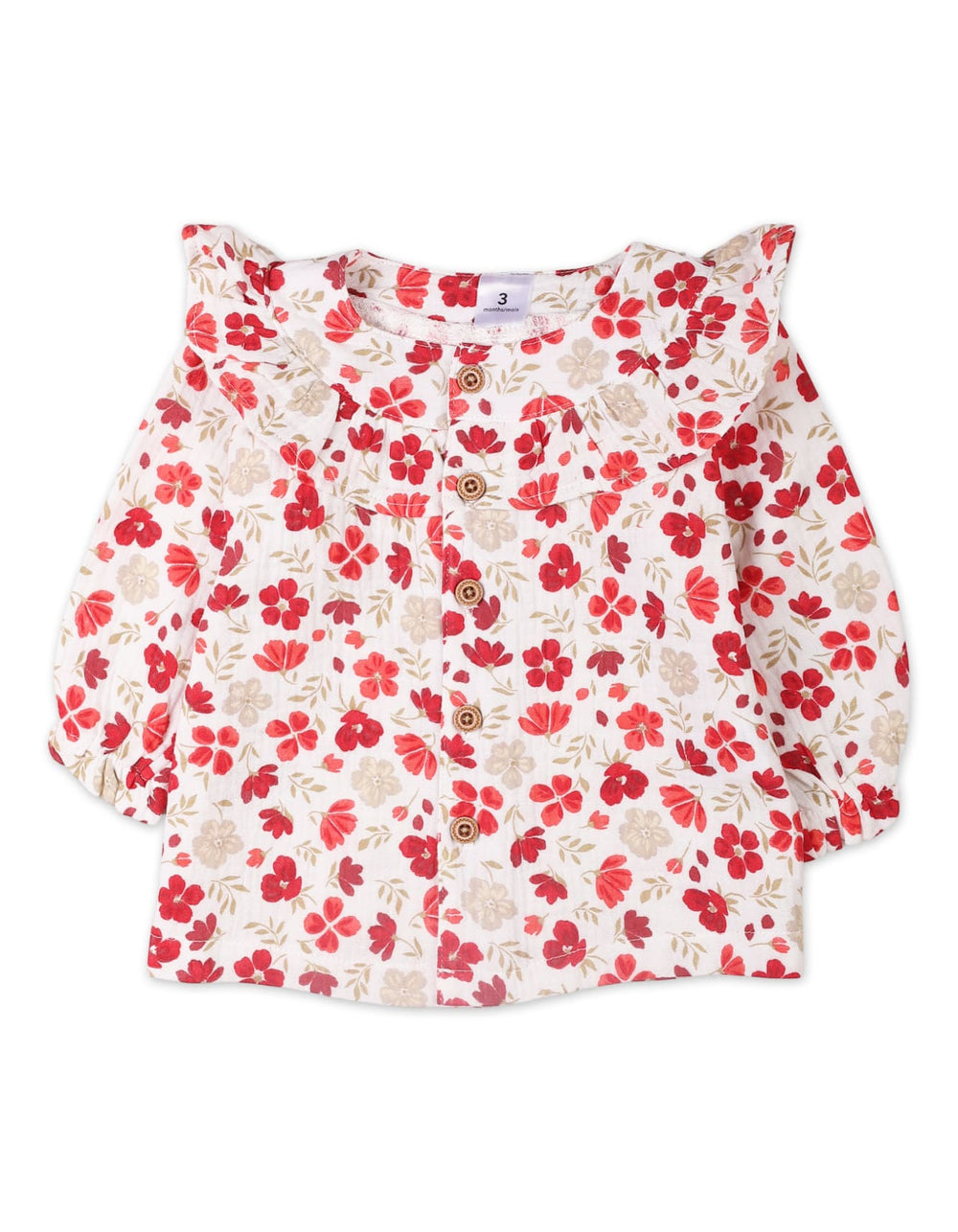 Baby Girls 3 Pieces Winter Suit Sets Bambies Floral Beige at Zubaidas Pakistan