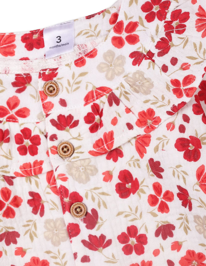 Baby Girls 3 Pieces Winter Suit Sets Bambies Floral Beige at Zubaidas - Pakistan’s No 1 and most trusted baby and kids store for over 50 years