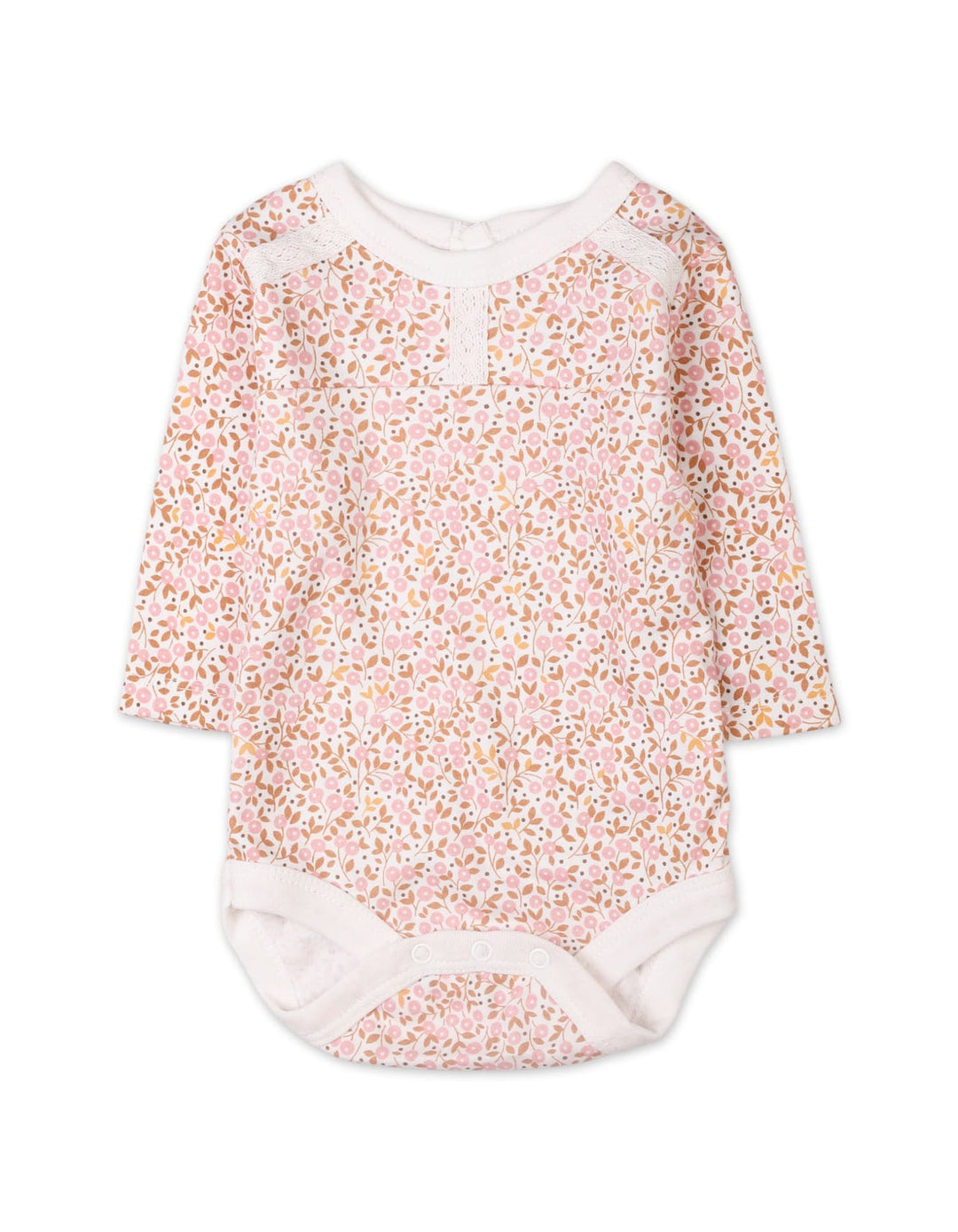 Baby Girls 3 Pieces Winter Suit Sets Bambies Floral Mustard and Pink at Zubaidas Pakistan