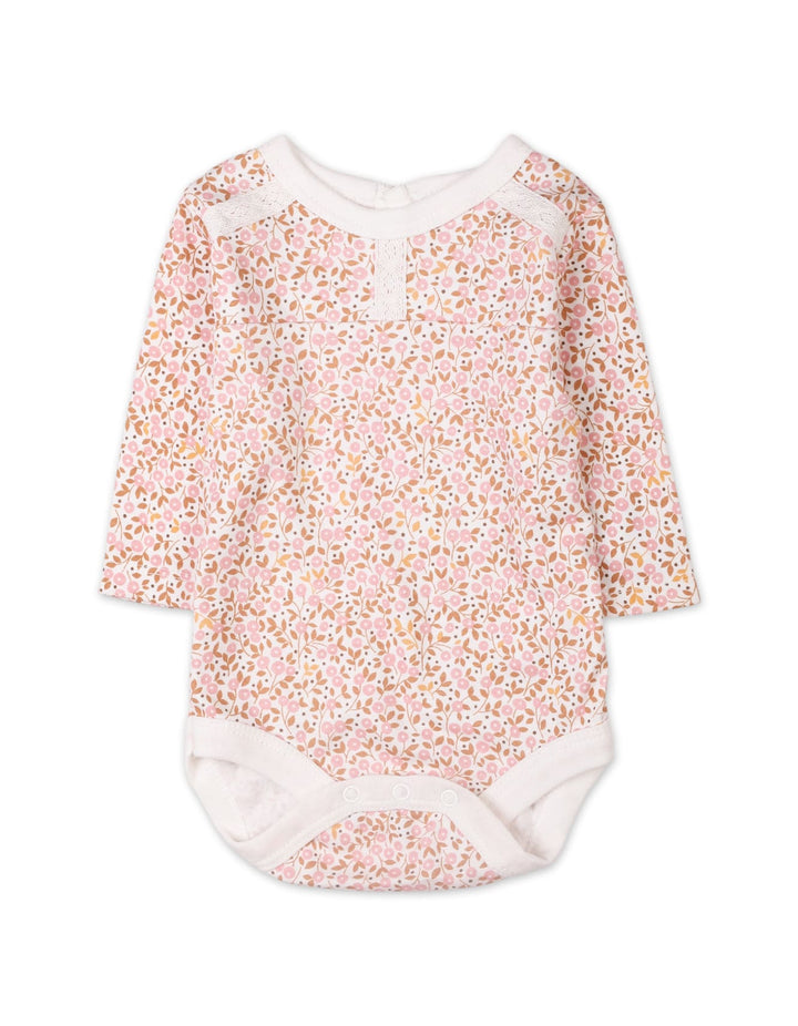 Baby Girls 3 Pieces Winter Suit Sets Bambies Floral Mustard and Pink at Zubaidas Pakistan