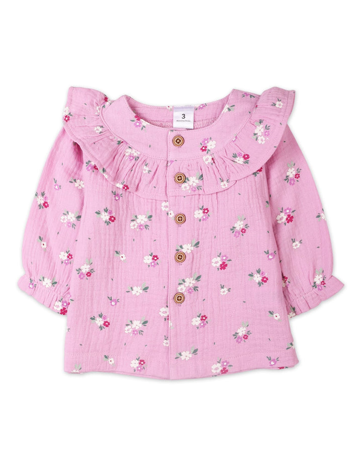 Baby Girls 3 Pieces Winter Suit Sets Bambies Floral Purple and White at Zubaidas Pakistan