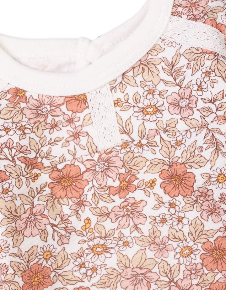 Baby Girls 3 Pieces Winter Suit Sets Bambies Floral Rust and Pink at Zubaidas - Pakistan’s No 1 and most trusted baby and kids store for over 50 years