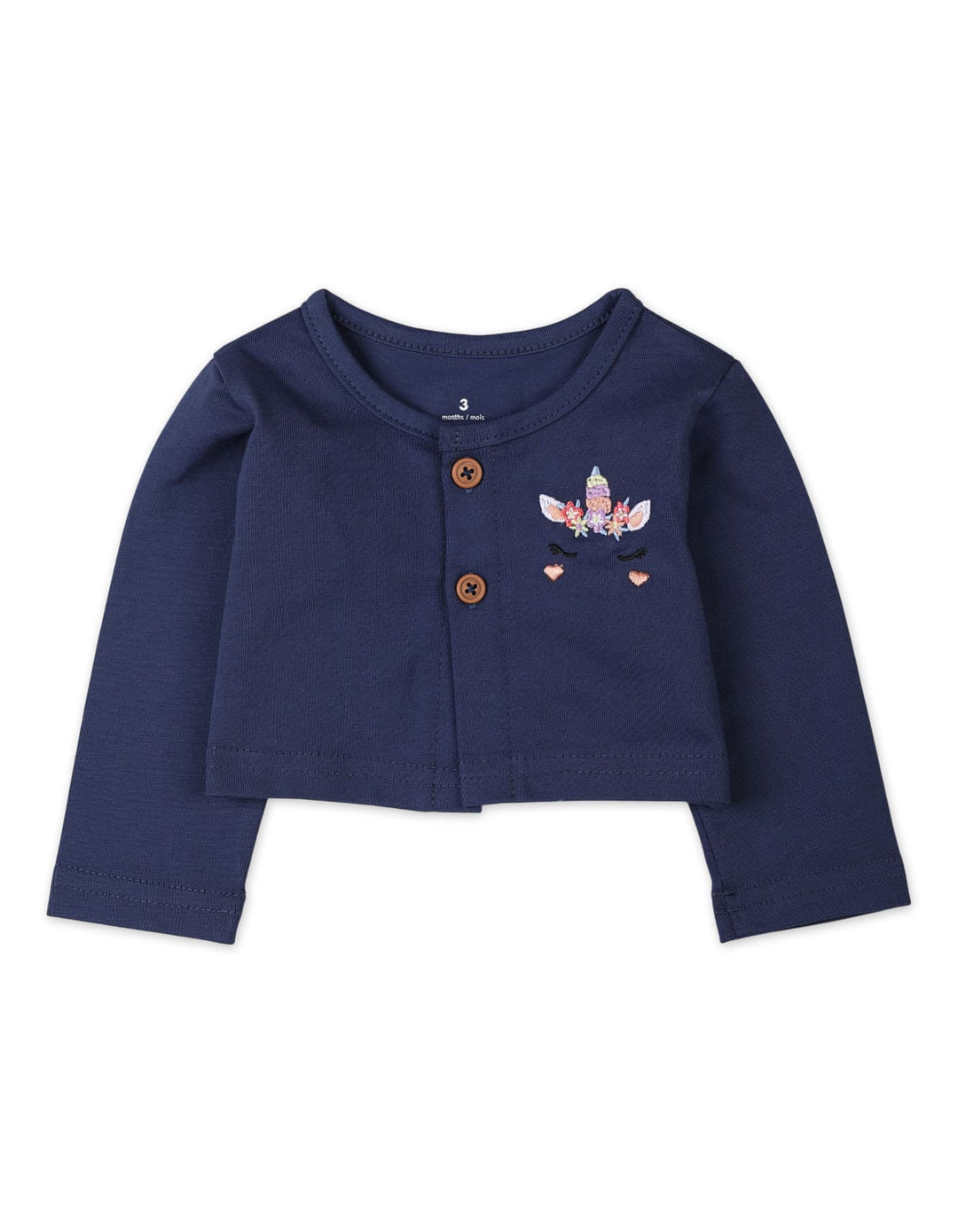 Baby Girls 3 Pieces Winter Suit Sets Bambies Rainbow Navy at Zubaidas Pakistan