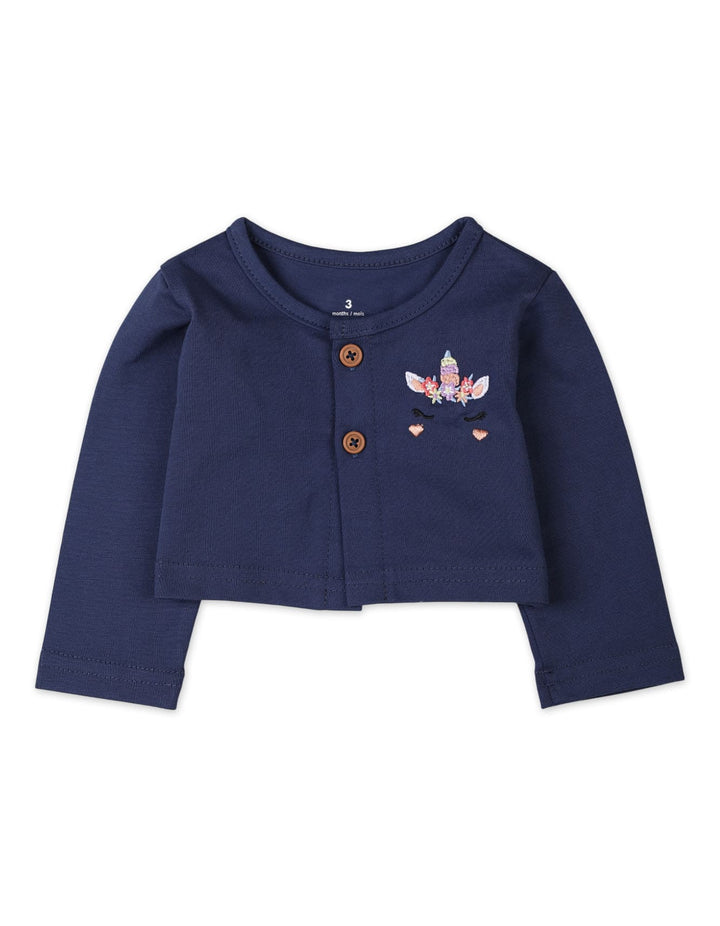 Baby Girls 3 Pieces Winter Suit Sets Bambies Rainbow Navy at Zubaidas Pakistan