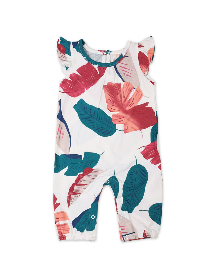Baby Girls 3 Pieces Winter Suit Sets Bambies Tropical Leaf Red at Zubaidas - Pakistan’s No 1 and most trusted baby and kids store for over 50 years